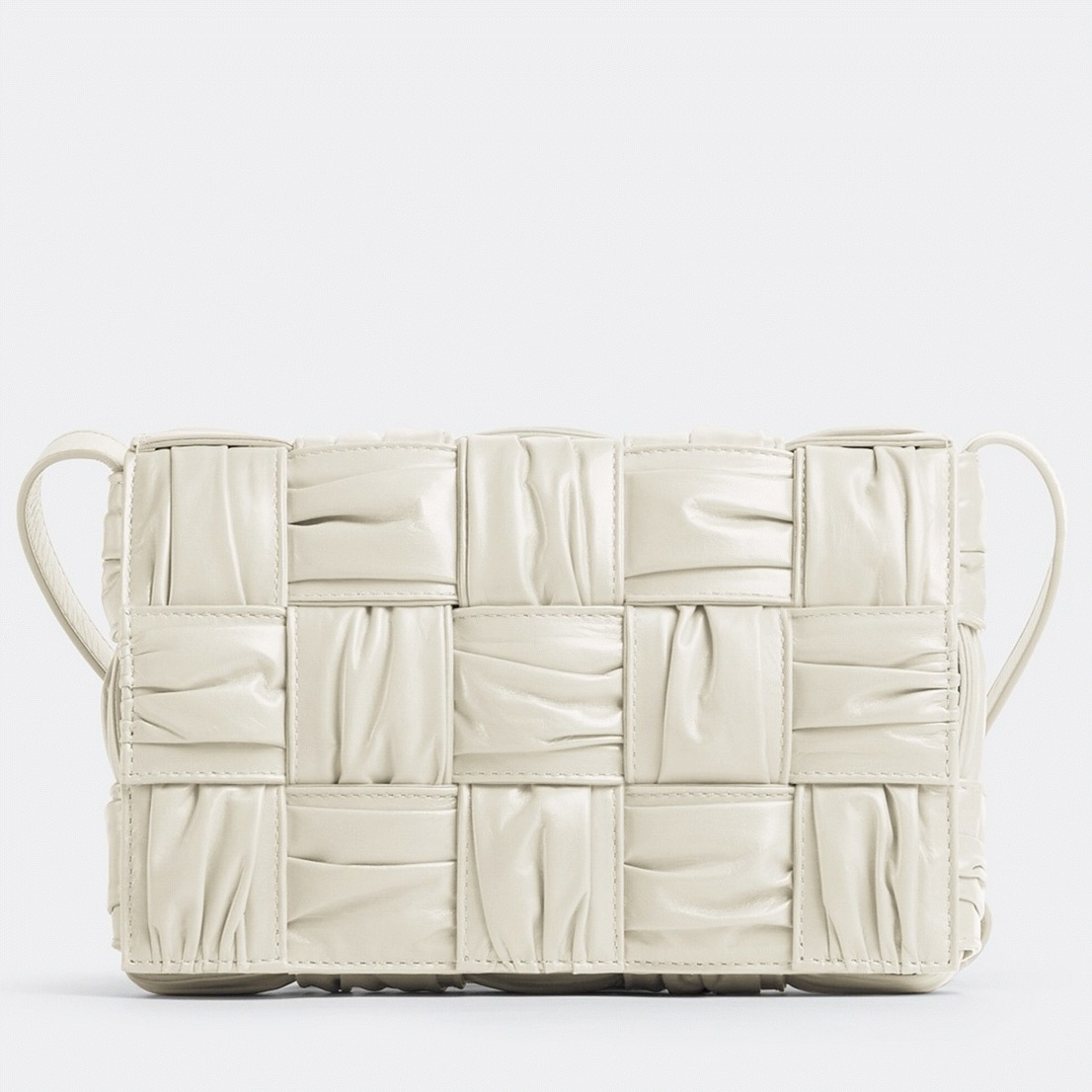 Top Quality Replica B0tt*ga Ven*ta Cassette Bag In White Foulard Intreccio Calfskin