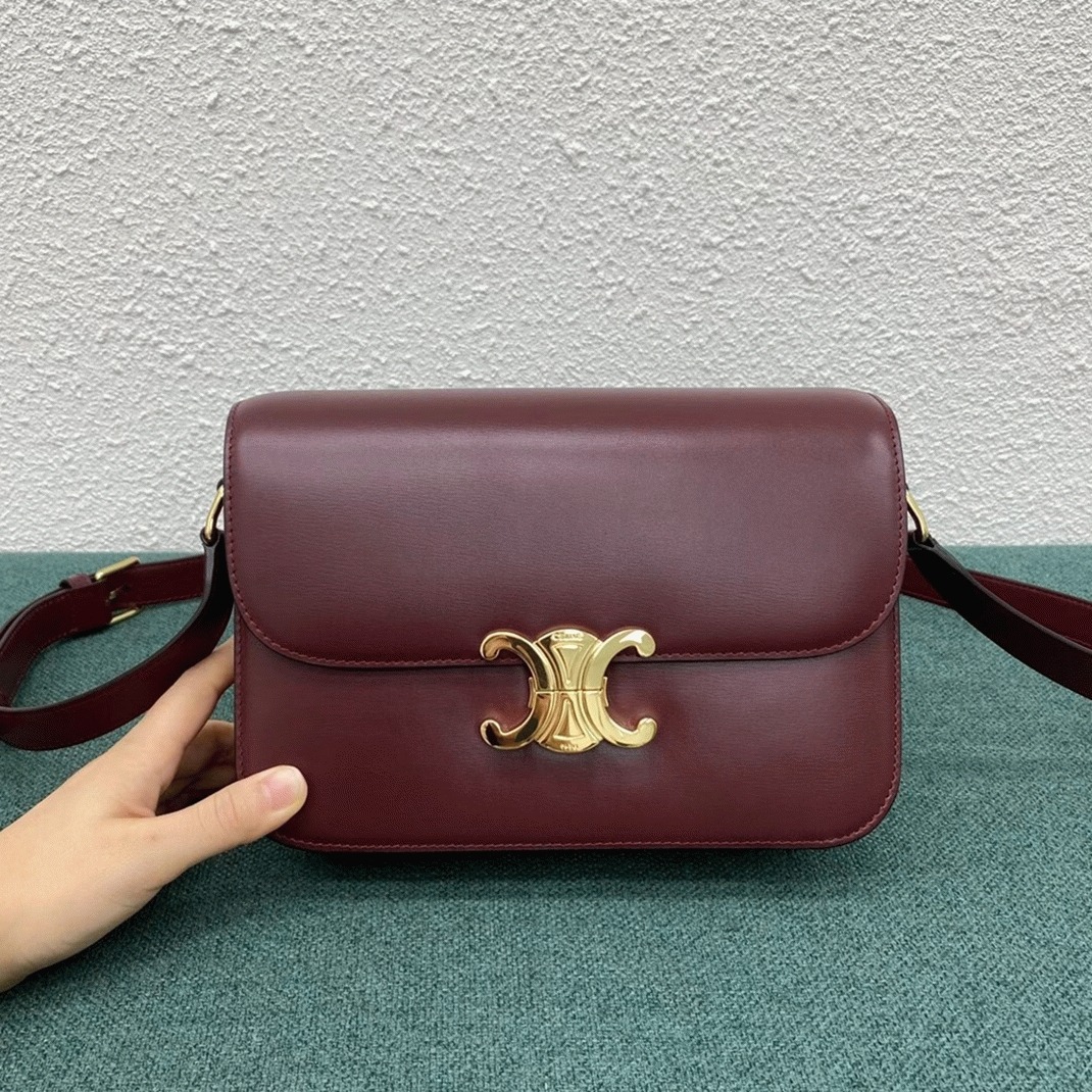 Top Quality Replica Ce1i*e Triomphe Medium Bag In Bordeaux