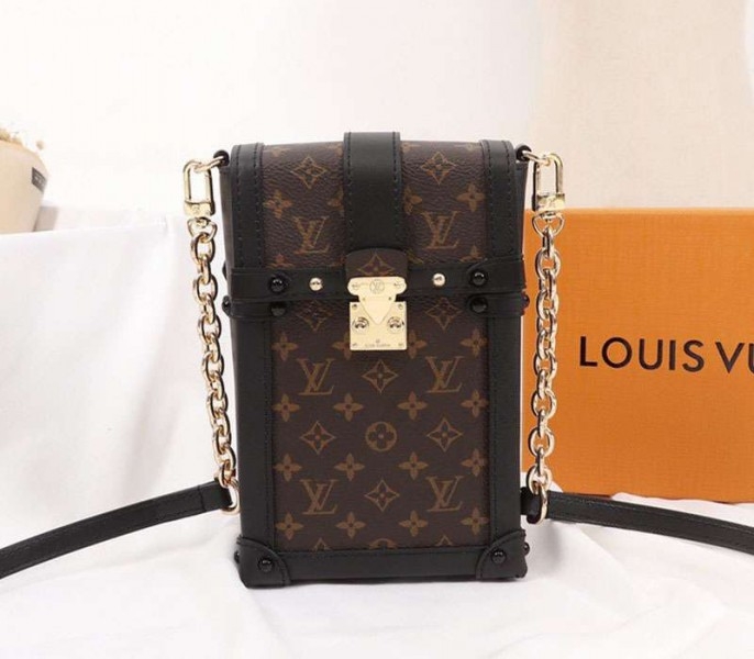 L0vis Vvtt0n Monogram Canvas Vertical Trunk Pochette