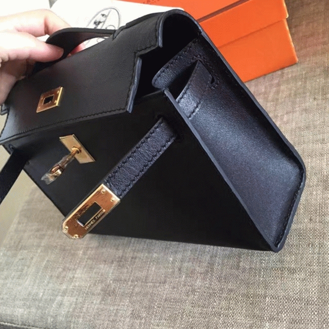 Black Swift Top Replica Luxury H**me5 Kelly Pochette Minimalist Clutch