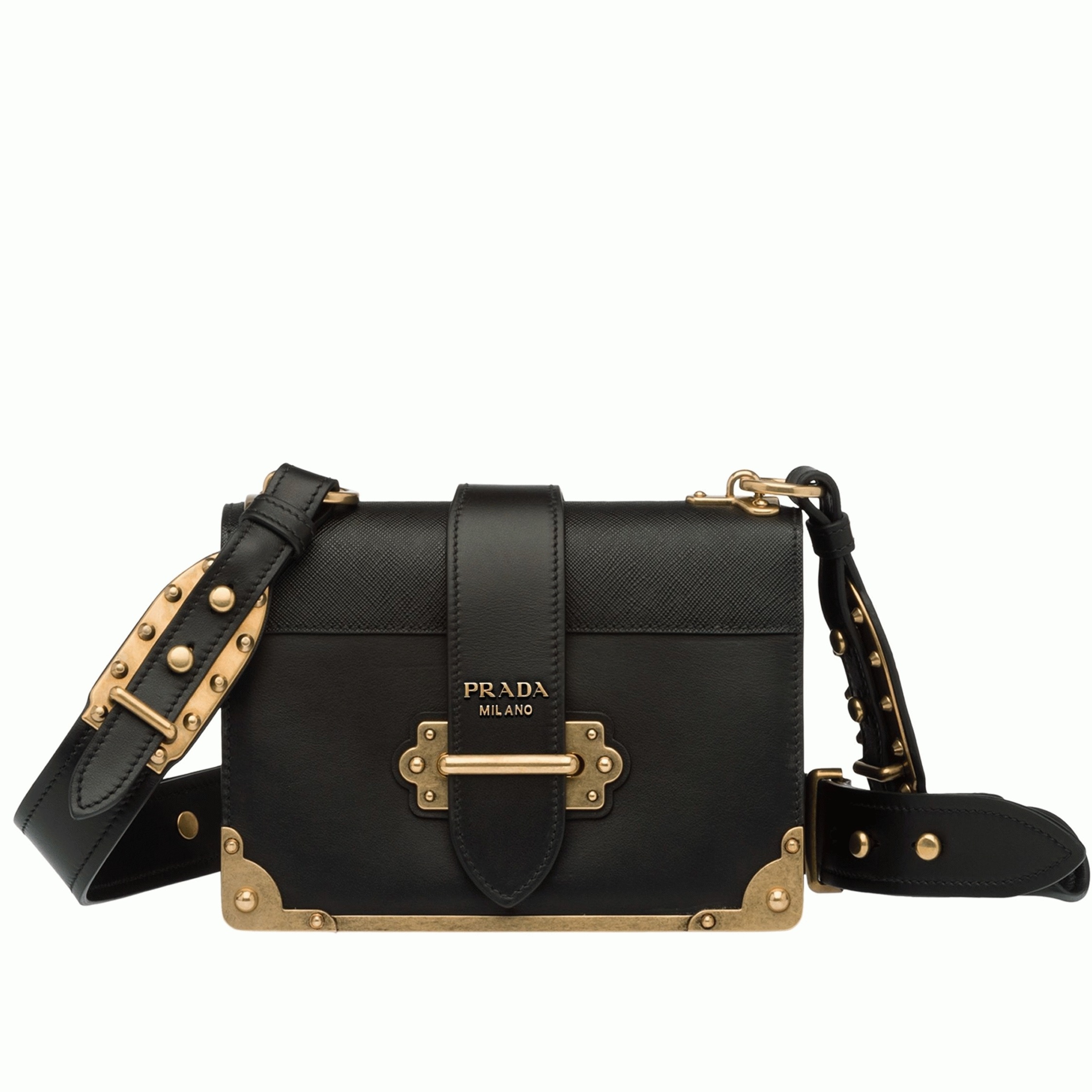 Black Pra*a Cahier Shoulder Bag Replica