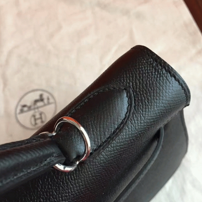 Black Epsom Replica H**me5 Kelly 32cm Sellier Structured Bag