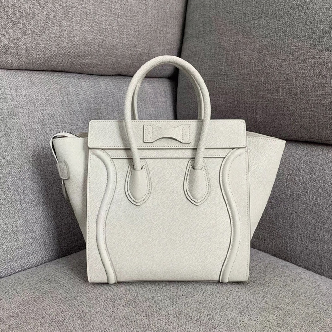 Ce1i*e Micro Luggage Tote Bag Fake in White