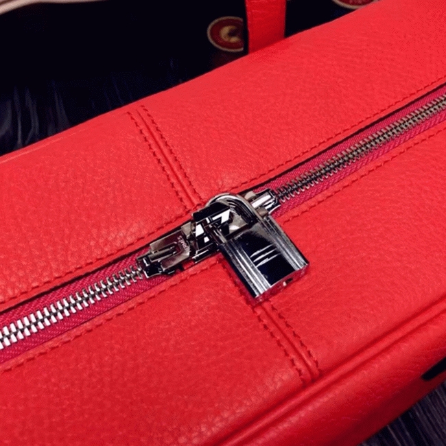 Red Luxury Replica H**me5 Victoria II 35cm Bag
