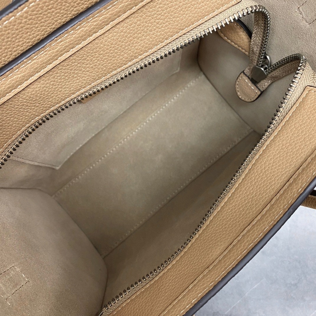 Ce1i*e Nano Luggage Tote Bag Knockoff in Dune
