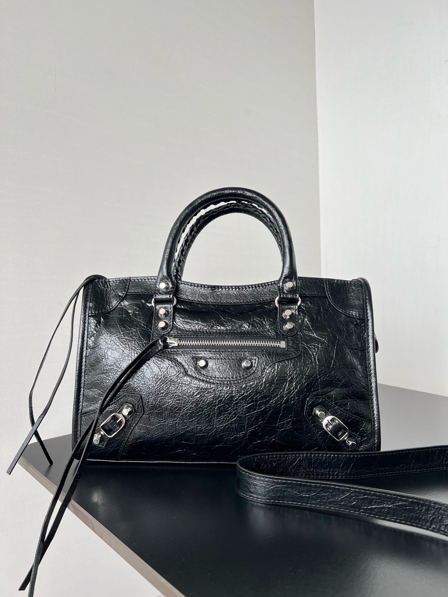 Knockoff Ba1en*iaga Le City Small Bag Black Arena Lambskin