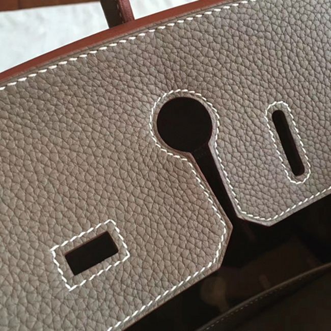 Etoupe H**me5 Birkin 25cm Premium Knockoff