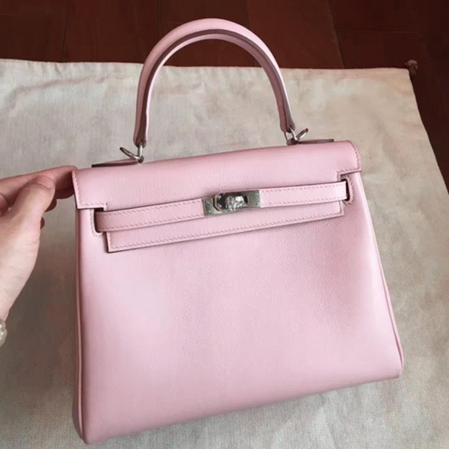 Rose Dragee Swift Replica H**me5 Kelly 25cm Graceful Bag