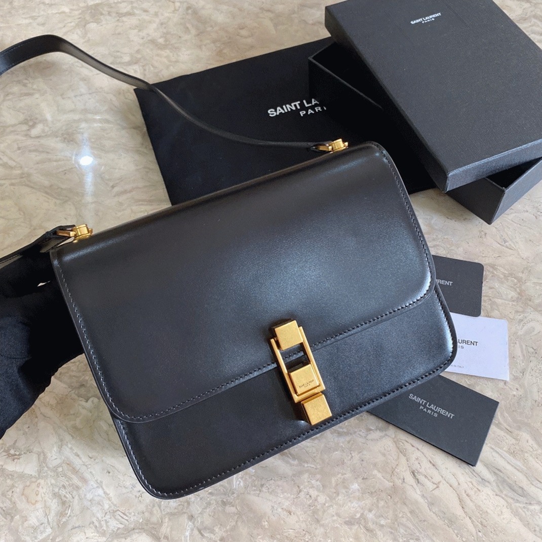 Replica Sa1nt Lau*nt Le Carre Satchel Bag Black