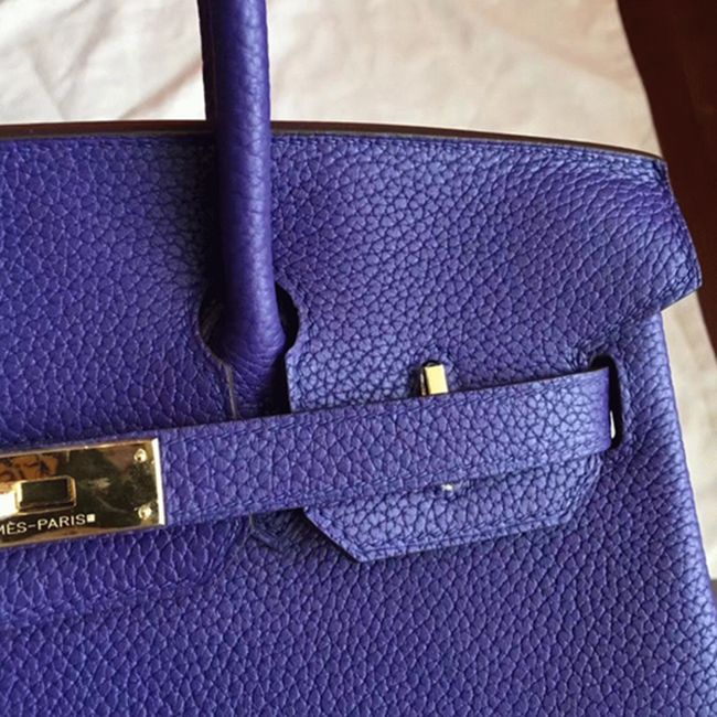 Iris Color Budget Knockoff H**me5 Birkin 30cm Bag