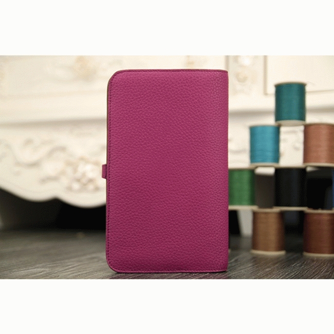 Purple knockoff designer H**me5 Dogon combine wallet