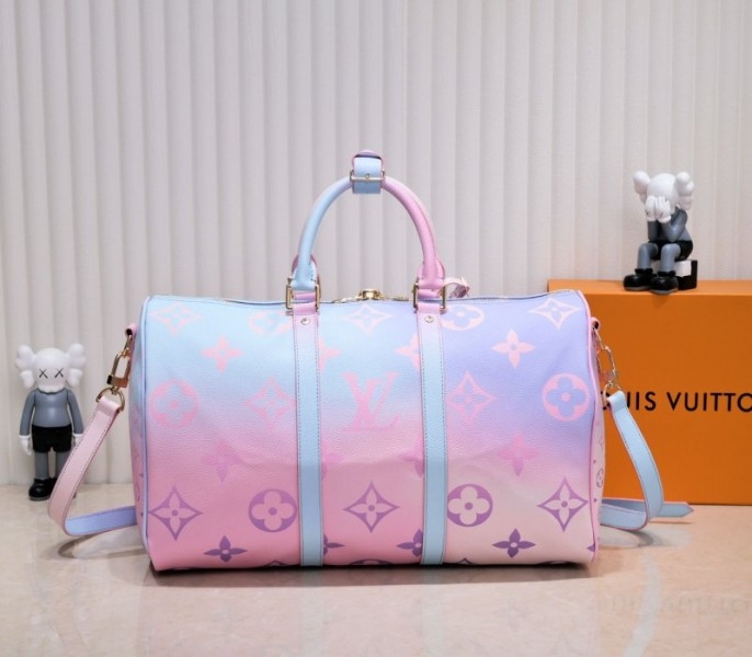 L0vis Vvtt0n Spring 2022 Keepall 45 Luggage In Sunrise Pastel