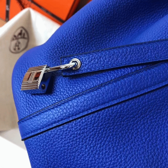 Electric blue knockoff H**me5 Picotin Lock 18cm handbag