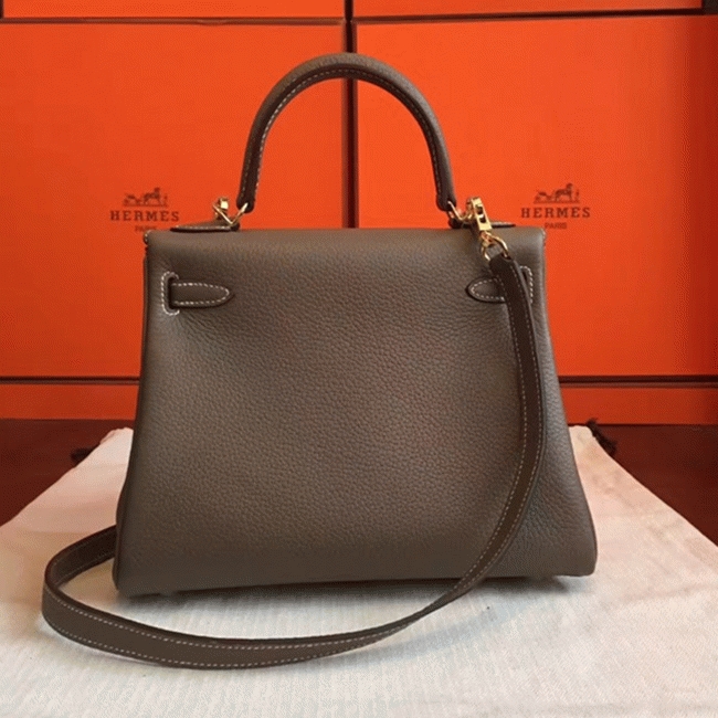 Etoupe Clemence Fake H**me5 Kelly 25cm Stylish Handbag