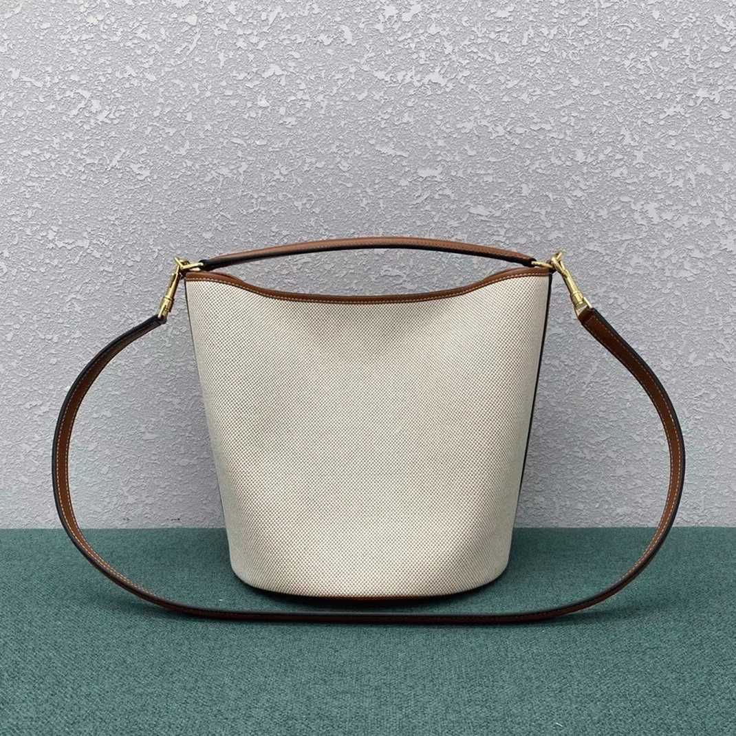Top Quality Replica Ce1i*e Bucket 16 Bag In Textile and Calfskin