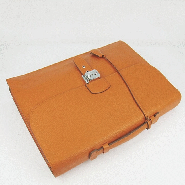 Orange Knockoff H**me5 Sac A Depeches 38CM Professional Bag