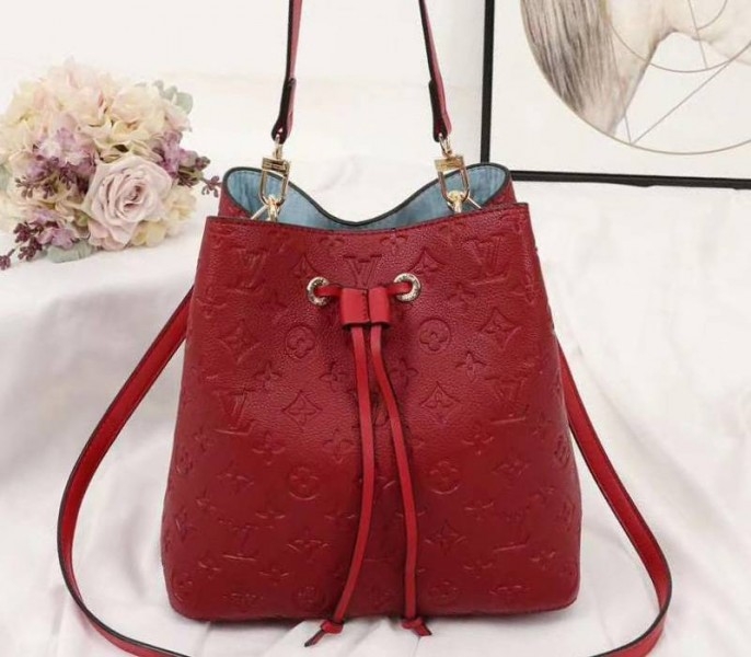 L0vis Vvtt0n Monogram Empreinte NeoNoe MM Bag In Red