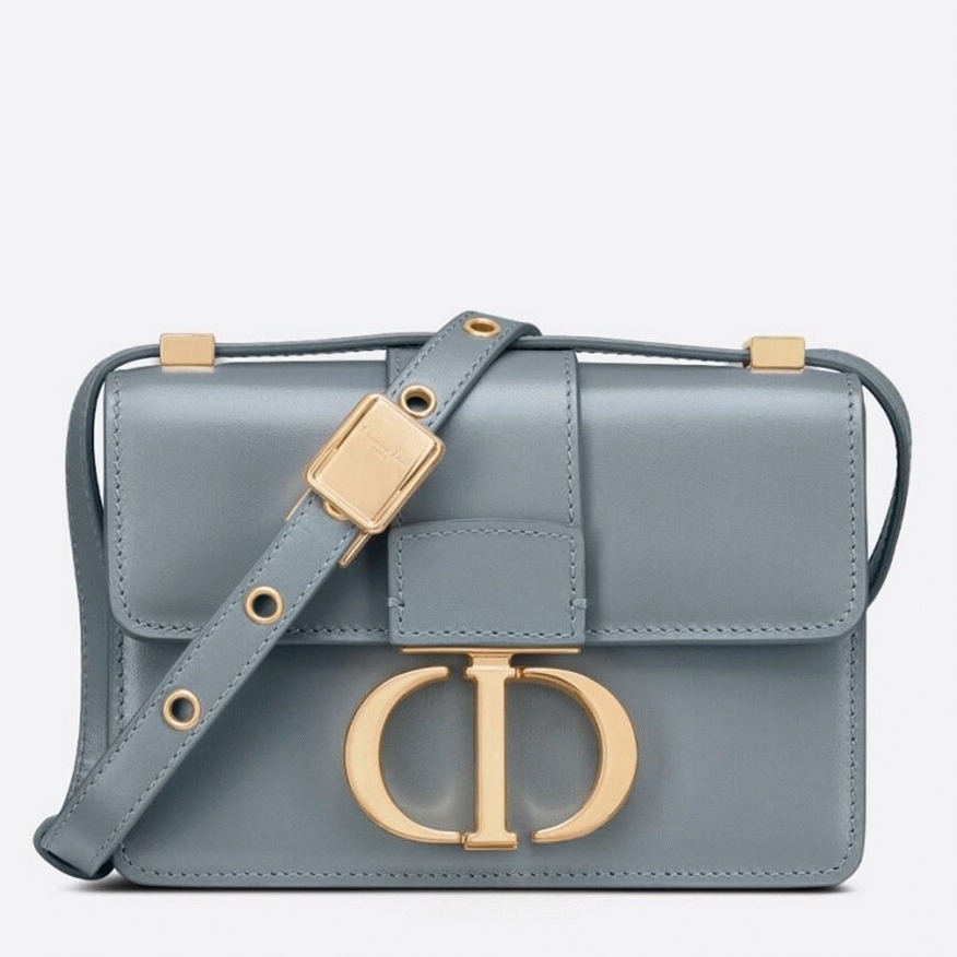 D10r 30 Montaigne Micro Bag Knockoff in Grey Box Calfskin