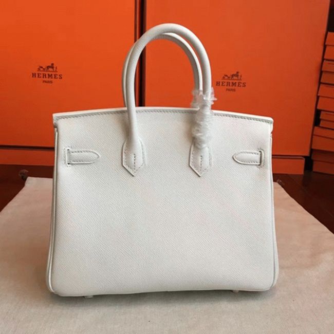Premium Replica White H**me5 Birkin 25cm Handbag