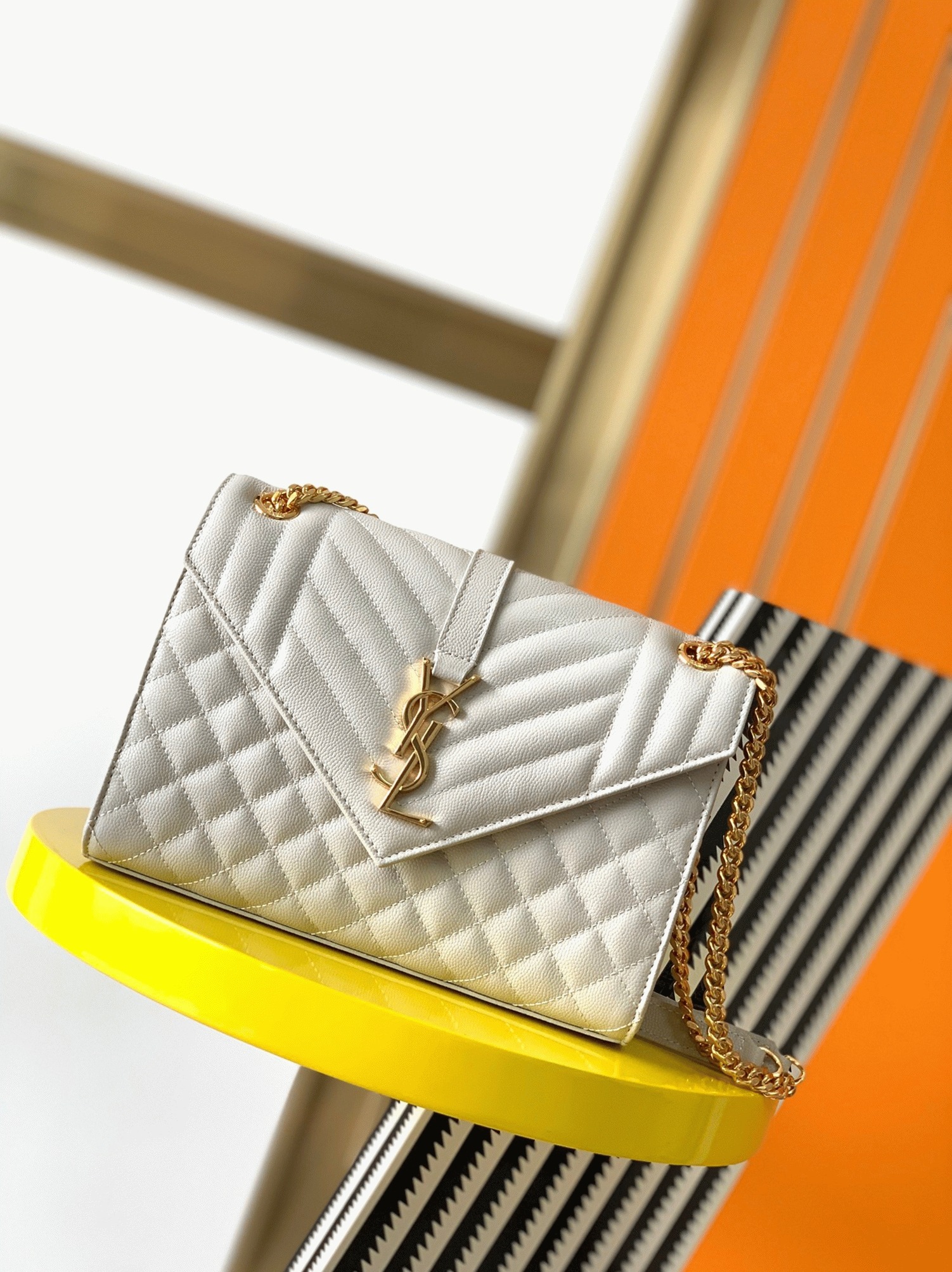 Replica Sa1nt Lau*nt Envelope Medium Bag White