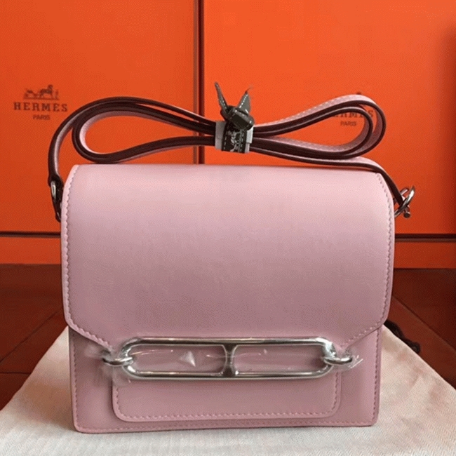 Rose dragee replica H**me5 Mini Sac Roulis handbag