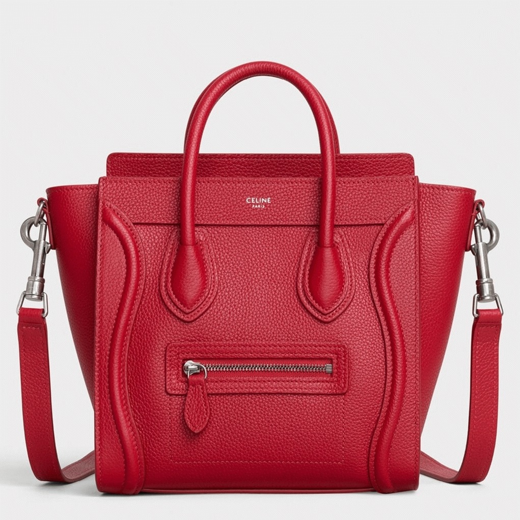 Ce1i*e Nano Luggage Tote Bag Fake in Red