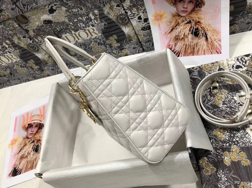 D10r Lady D10r Medium Bag Replica in White