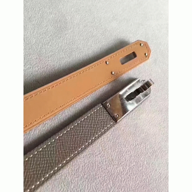 Etoupe epsom fake designer H**me5 Kelly belt