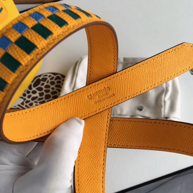Yellow knockoff H**me5 Picotin Lock 22cm handbag with braided handles