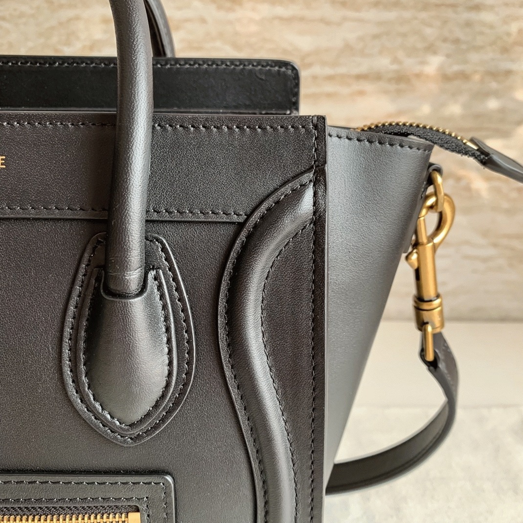 Ce1i*e Nano Luggage Tote Bag Replica in Black