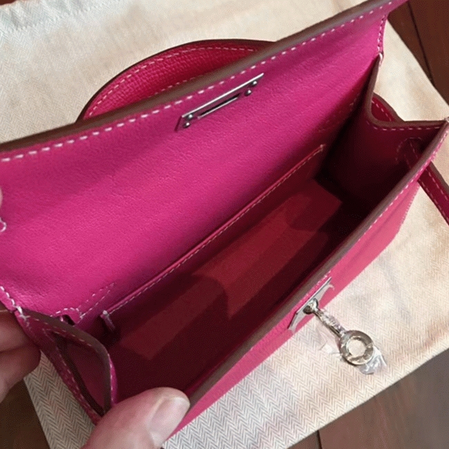 Rose Red Epsom Copy Faux H**me5 Kelly 20cm Handbag