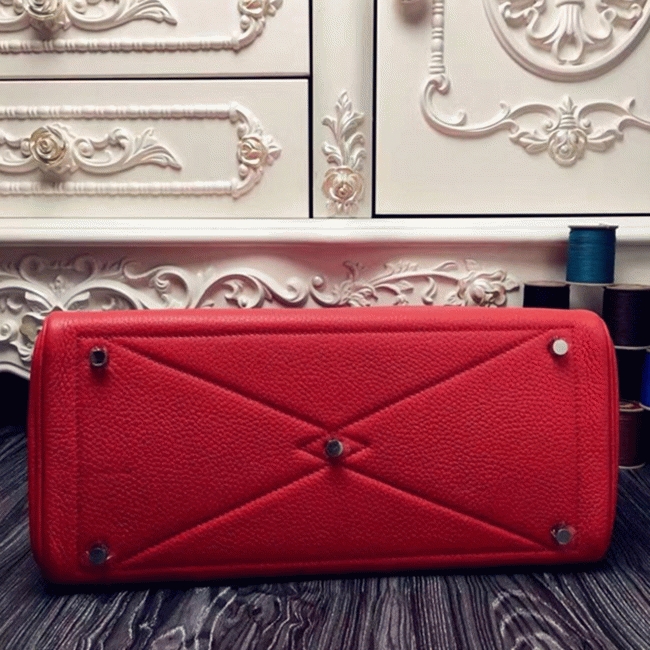Red Luxury Replica H**me5 Victoria II 35cm Bag