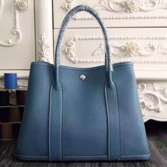 Jean Blue Fake AAA H**me5 Garden Party 36cm Large Tote Bag