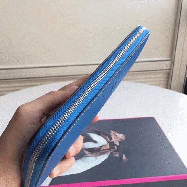 Blue Best Replica H**me5 Wallet Azap Zipped