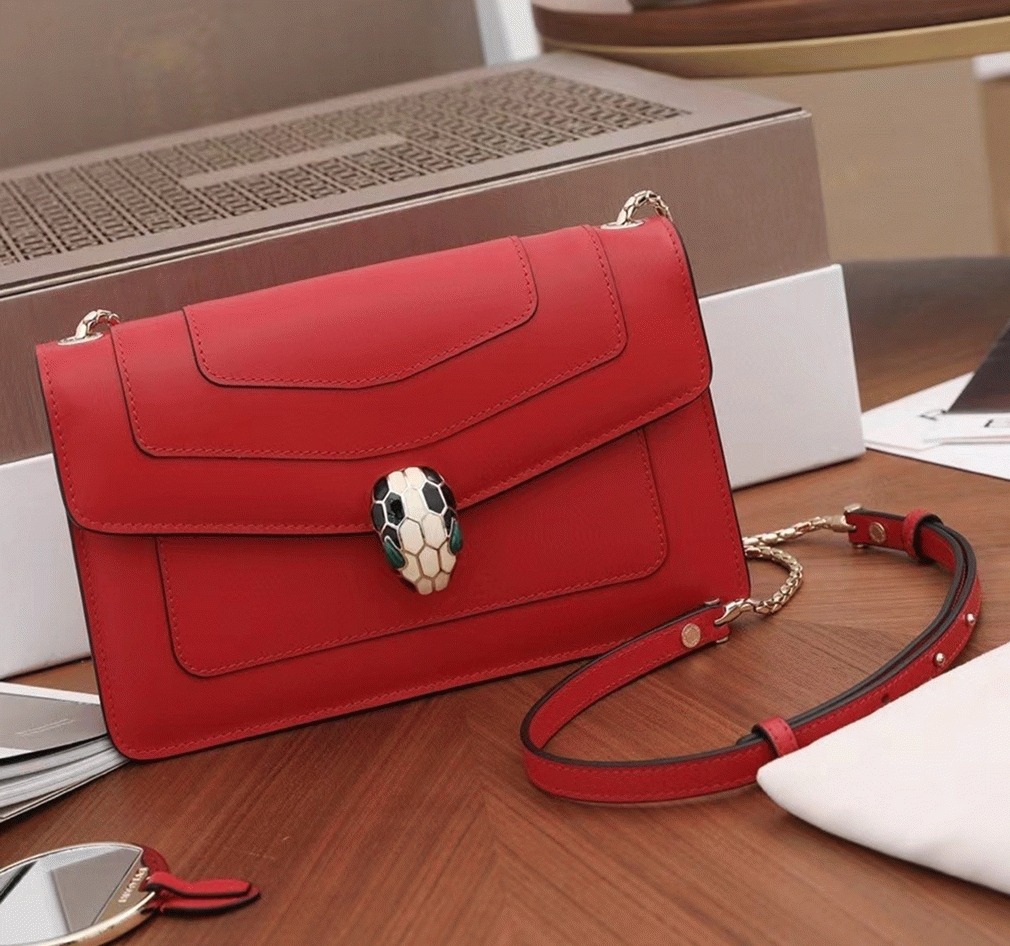 Replica Bv1g*ai Serpenti Forever Small Cross-body Bag Red Calfskin
