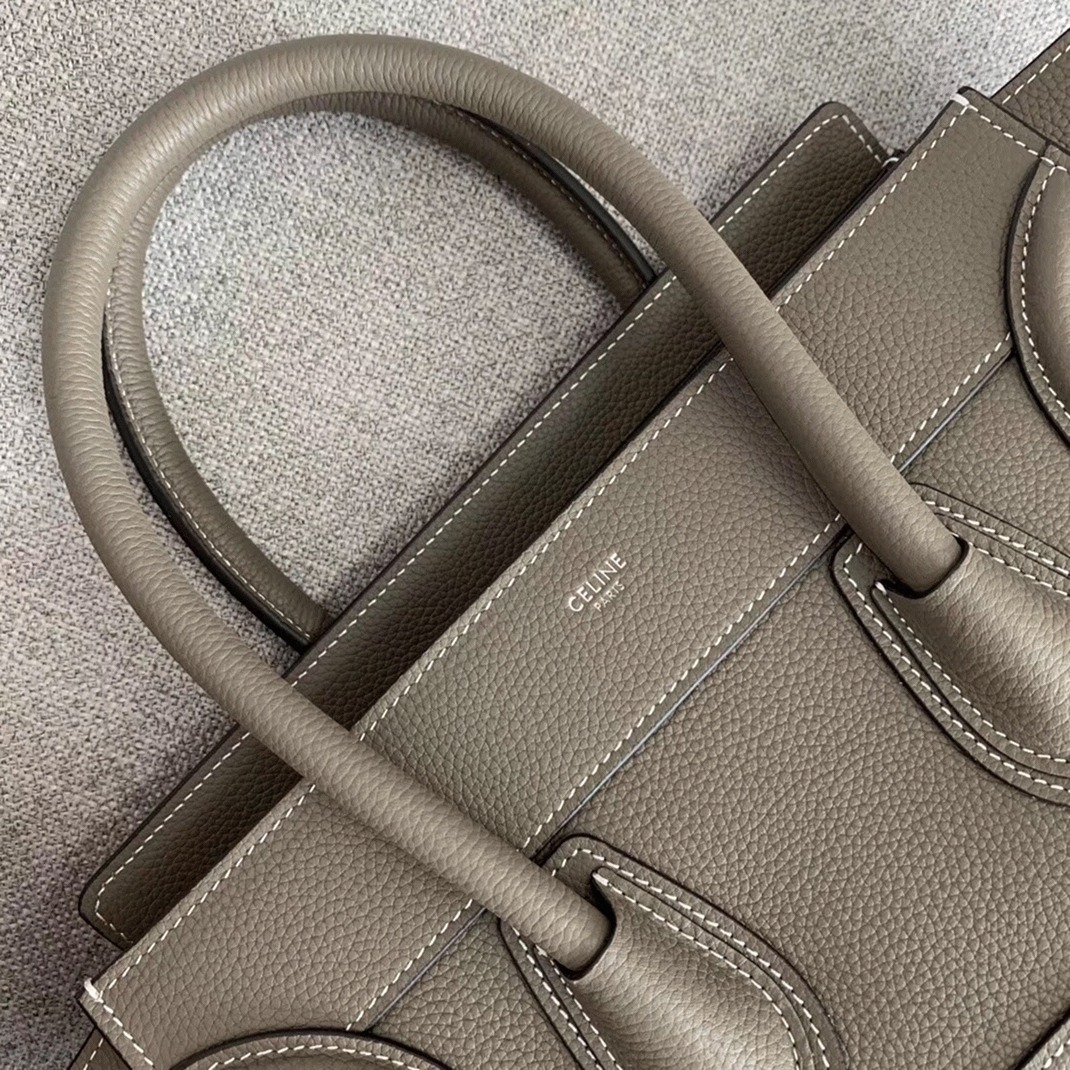Ce1i*e Micro Luggage Tote Bag Knockoff in Souris