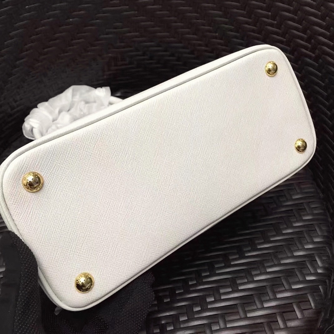 White Pra*a Galleria Medium Bag Replica