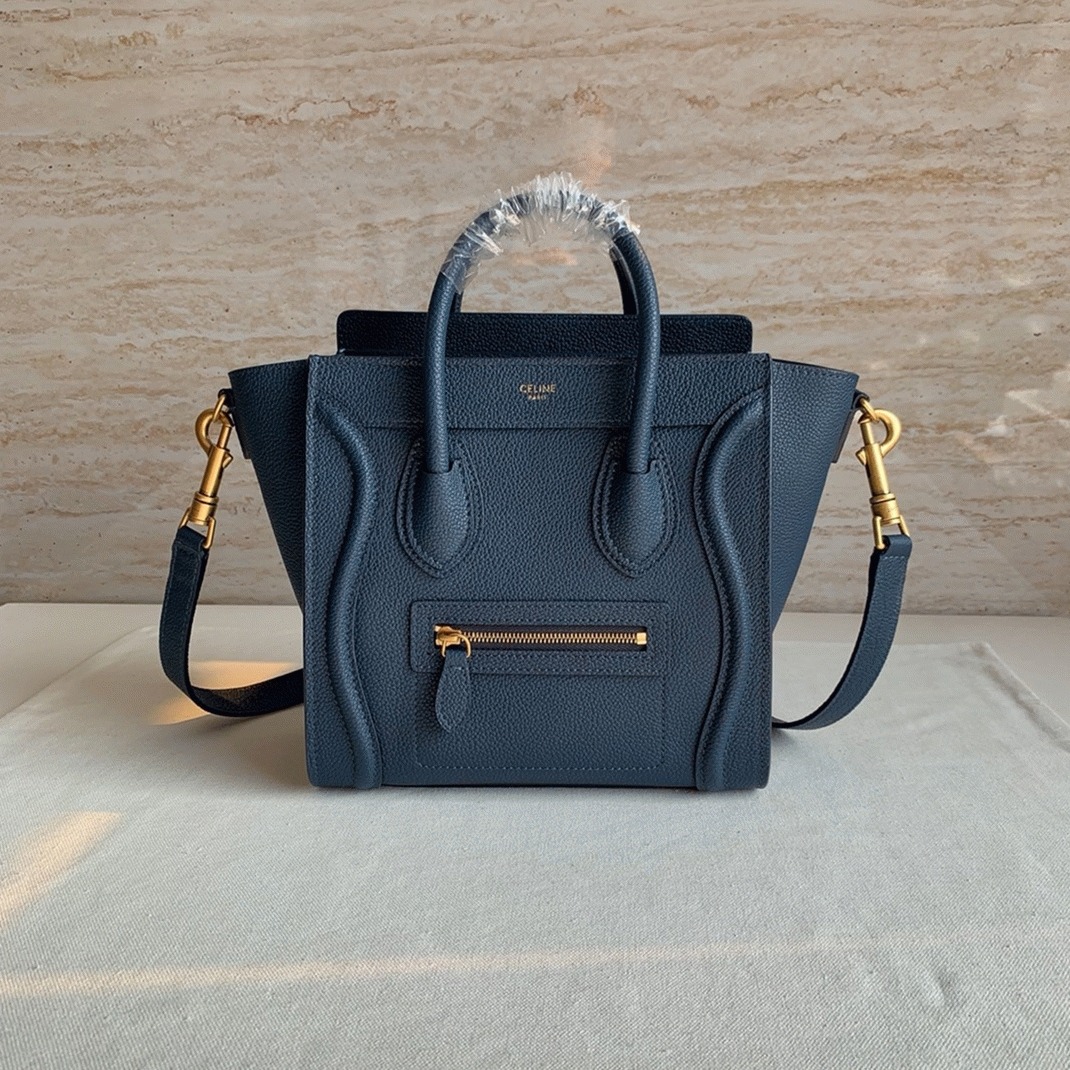 Ce1i*e Nano Luggage Tote Bag Imitation in Navy Blue