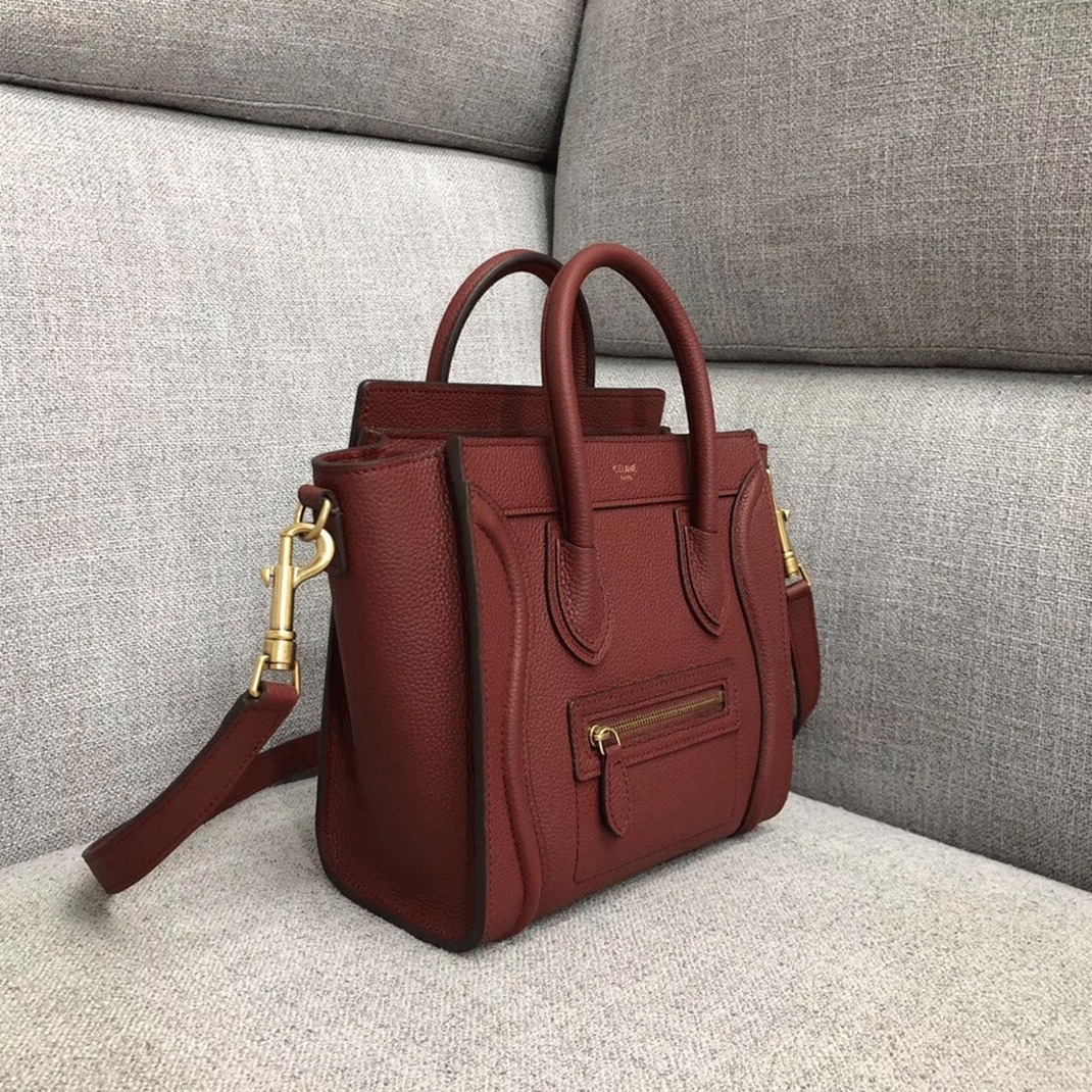 Ce1i*e Nano Luggage Tote Bag Fake in Ruby