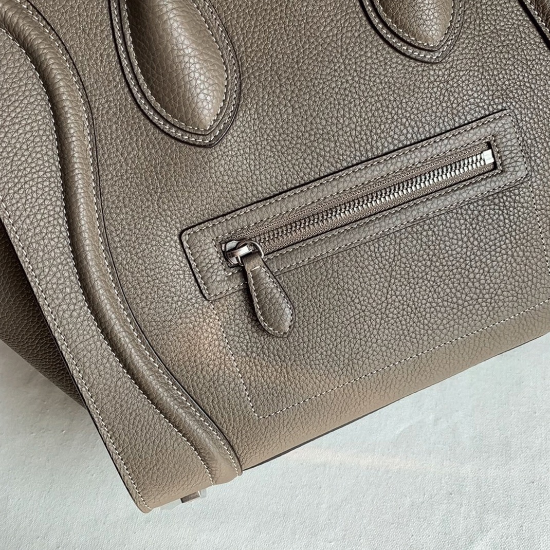 Ce1i*e Mini Luggage Tote Bag Knockoff in Souris