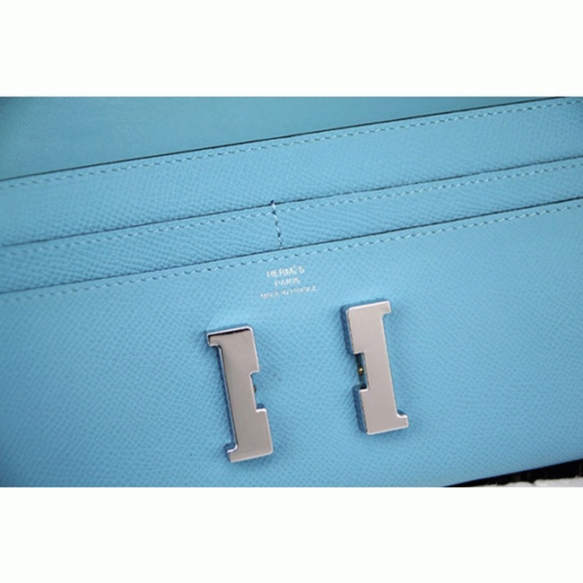 Light blue fake H**me5 Constance wallet