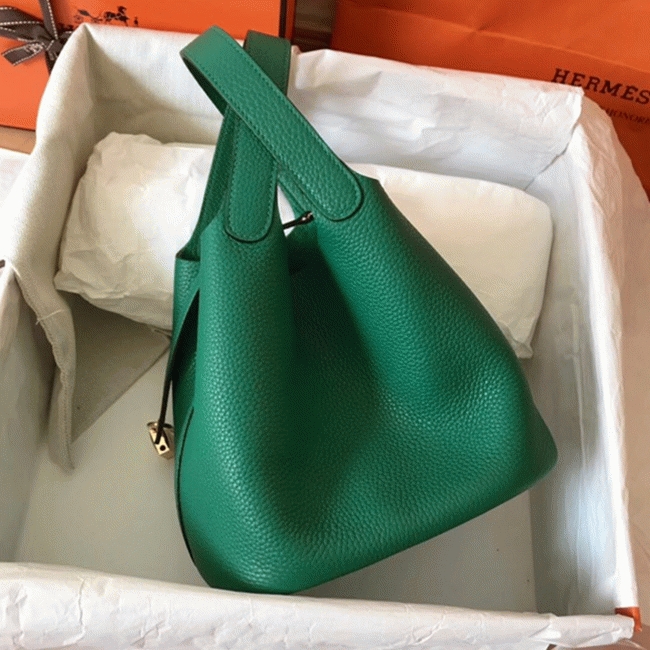 Vert vertigo designer replica H**me5 Picotin Lock 18cm handbag