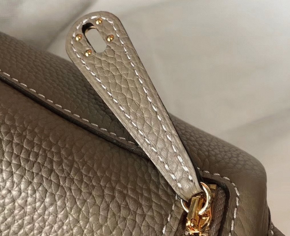 Luxury replica H**me5 Lindy Mini handbag in tourterelle shade