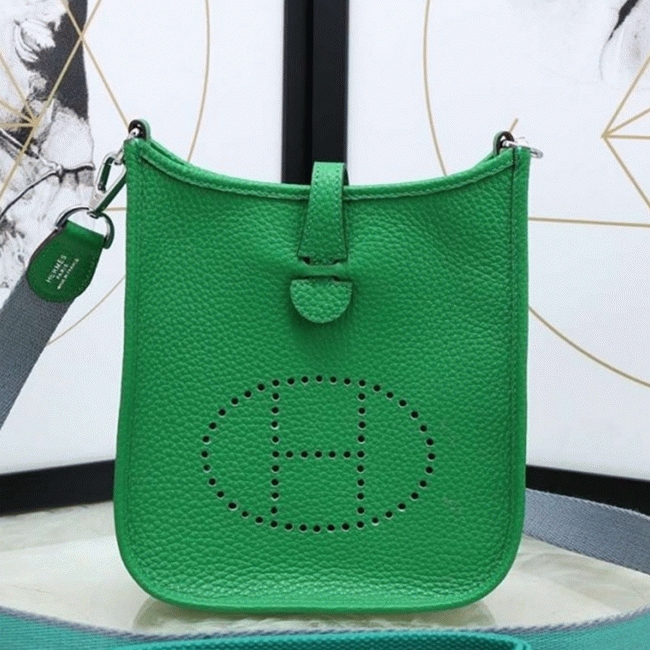 Bamboo Color Fake Luxury H**me5 Evelyne II TPM Compact Crossbody