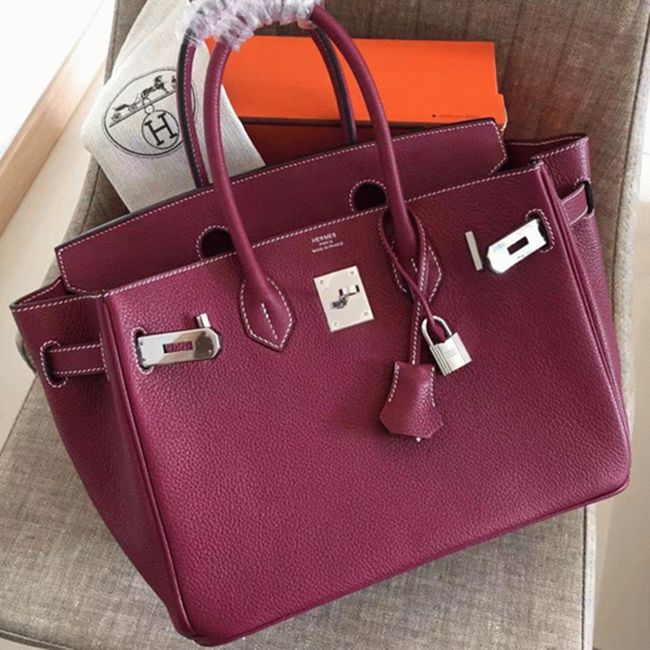 Ruby Color AAA Replica H**me5 Birkin 30cm Handbag