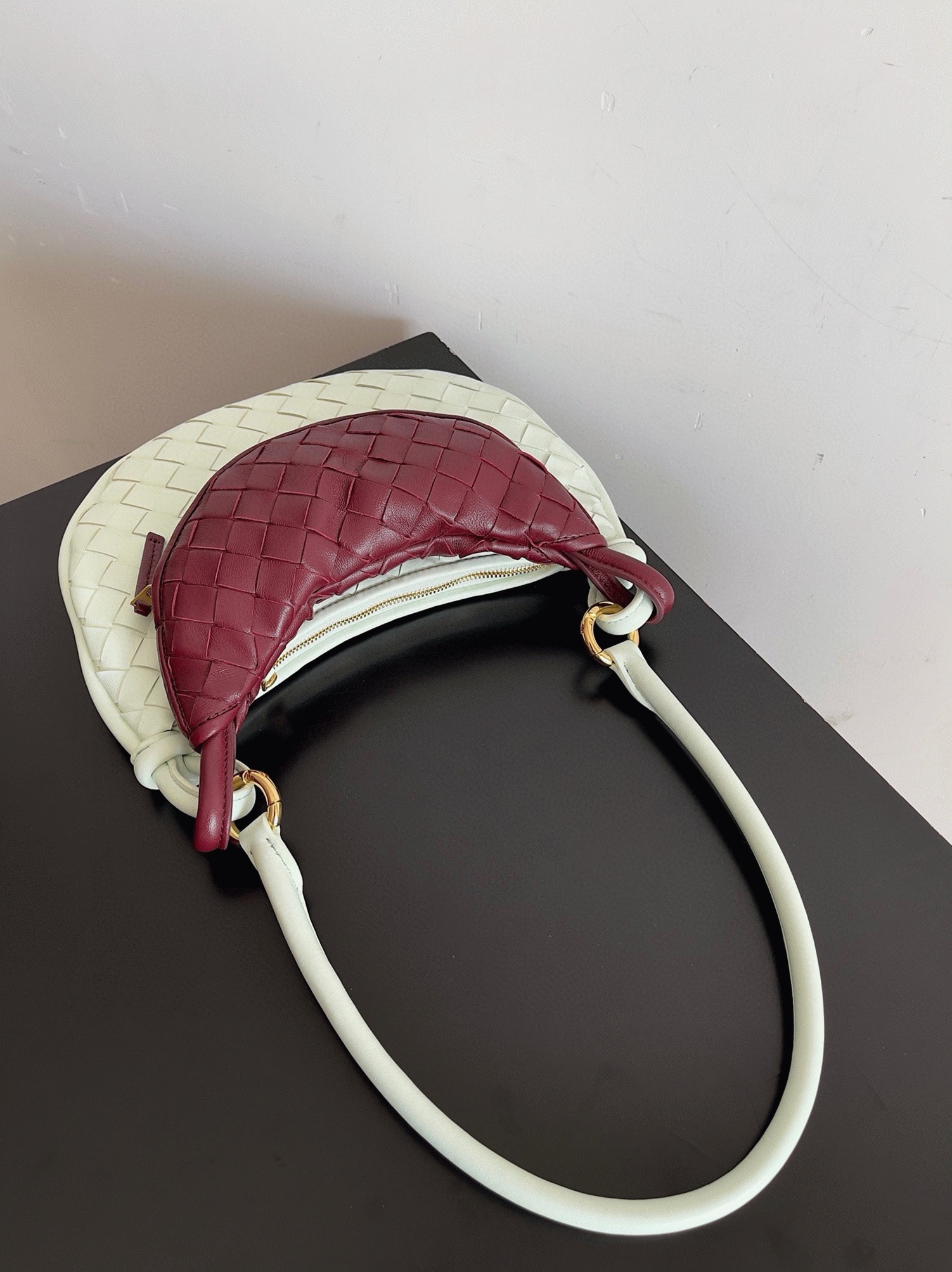Replica B0tt*ga Ven*ta Gemelli Small Bag Glacier/Barolo