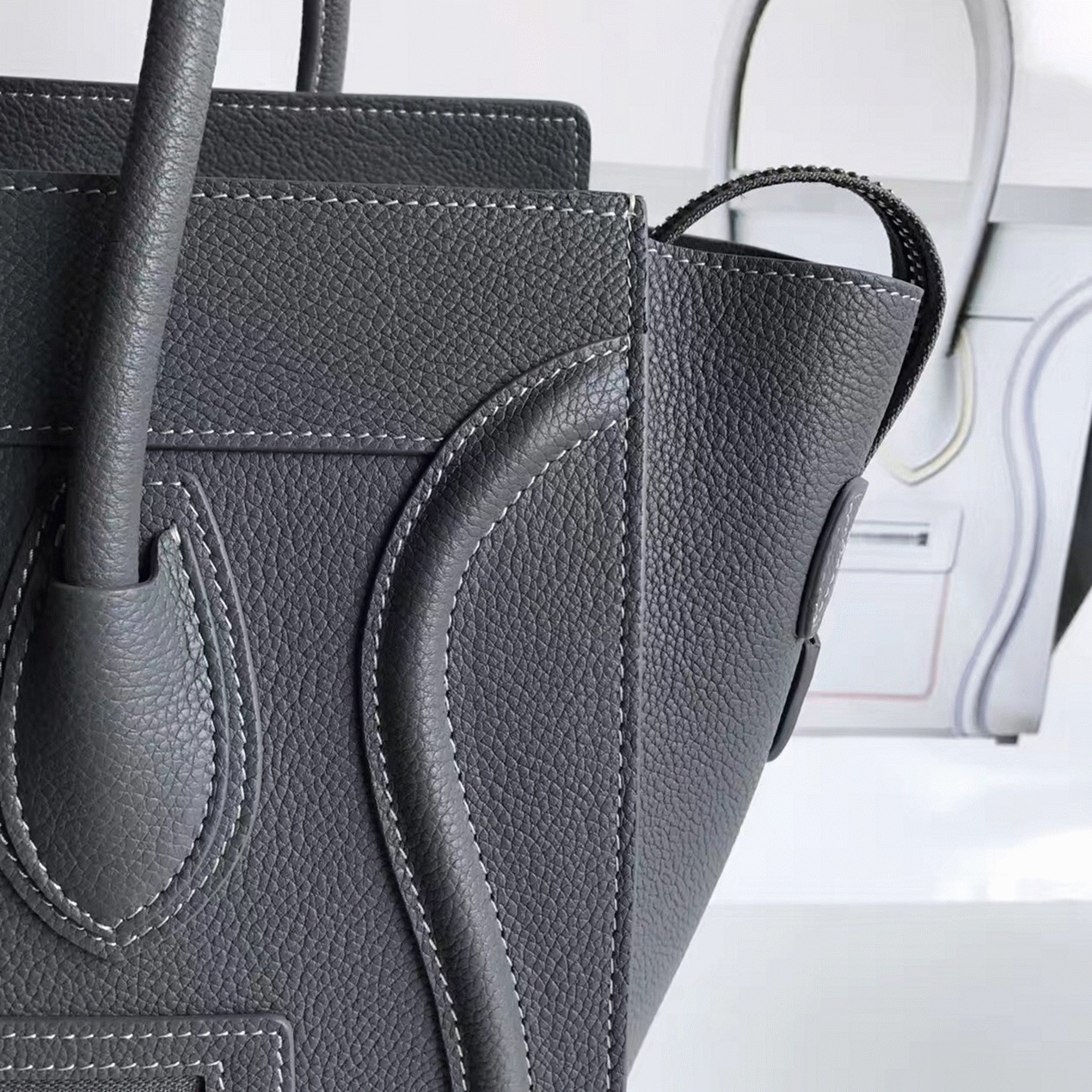 Ce1i*e Micro Luggage Tote Bag Faux in Kohl