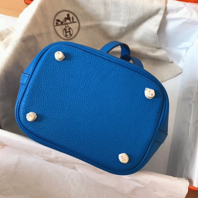 Top quality blue hydra fake H**me5 Picotin Lock 22cm handbag
