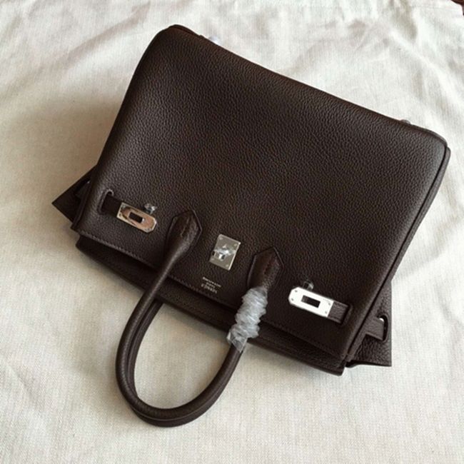 H**me5 Birkin 25cm Handmade Knockoff Bag in Café Shade