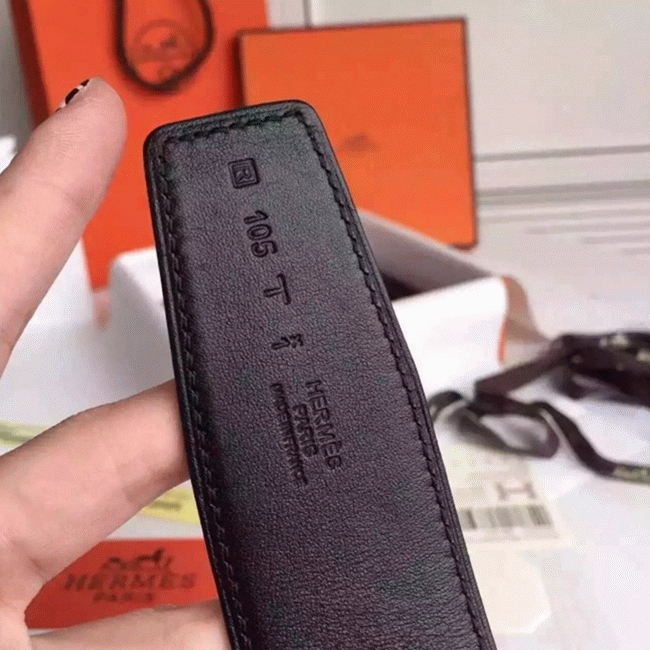 Orange epsom knockoff H**me5 belt buckle